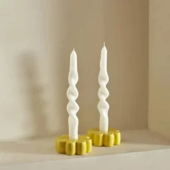 Karaca Home Burgulu 2-Piece Candle, 24cm, White