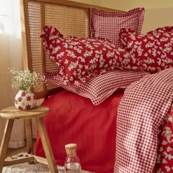 Karaca Home Carlo Duvet Cover Set 100% Turkish Cotton, Double, Red