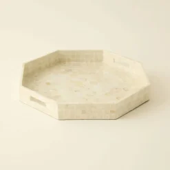 Karaca Home Carrie Decorative Tray, 37cm, White