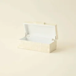 Karaca Home Carrie Decorative Box, 25x12x8,5cm, White