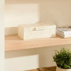 Karaca Home Carrie Decorative Box, 25x12x8,5cm, White
