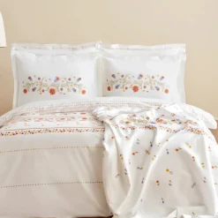 Karaca Home Clarice 100% Turkish Cotton Duvet Cover Set, Double, Multi