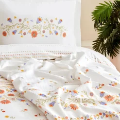 Karaca Home Clarice 100% Turkish Cotton Duvet Cover Set, Double, Multi