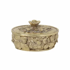 Karaca Home Coretta Gold Decorative Box, 13x10cm, Gold