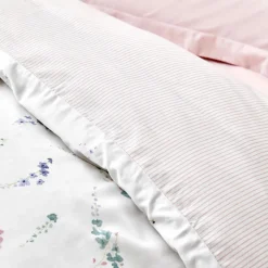 Karaca Home Dalila 100% Turkish Cotton Duvet Cover Set, Double, Pink