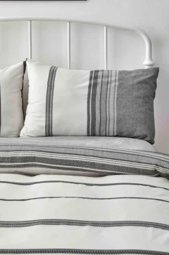 Karaca Home Dobby Woven Duvet Cover Set, Super King, Black White