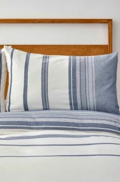 Karaca Home Dobby Woven Duvet Cover Set, King, White Indigo