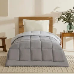 Karaca Home Double Face Duvet Cover, 135x200cm, Anthratice-Grey