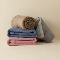 Karaca Home Double Face Duvet Cover, 200x200cm, Blue-Mint