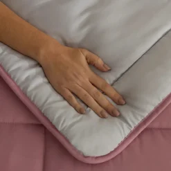 Karaca Home Double Face Duvet Cover, 155x220cm, Powder-Light Grey