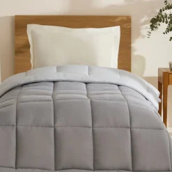 Karaca Home Double Face Duvet Cover, 155x220cm, Anthratice-Grey