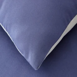 Karaca Home Duvet Cover Set, Single, Navy Blue Light Grey