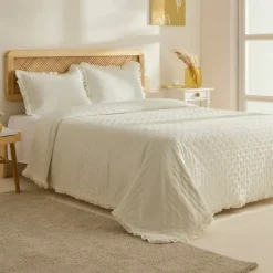 Karaca Home Fiona Bedspread Set, Double, Ecru