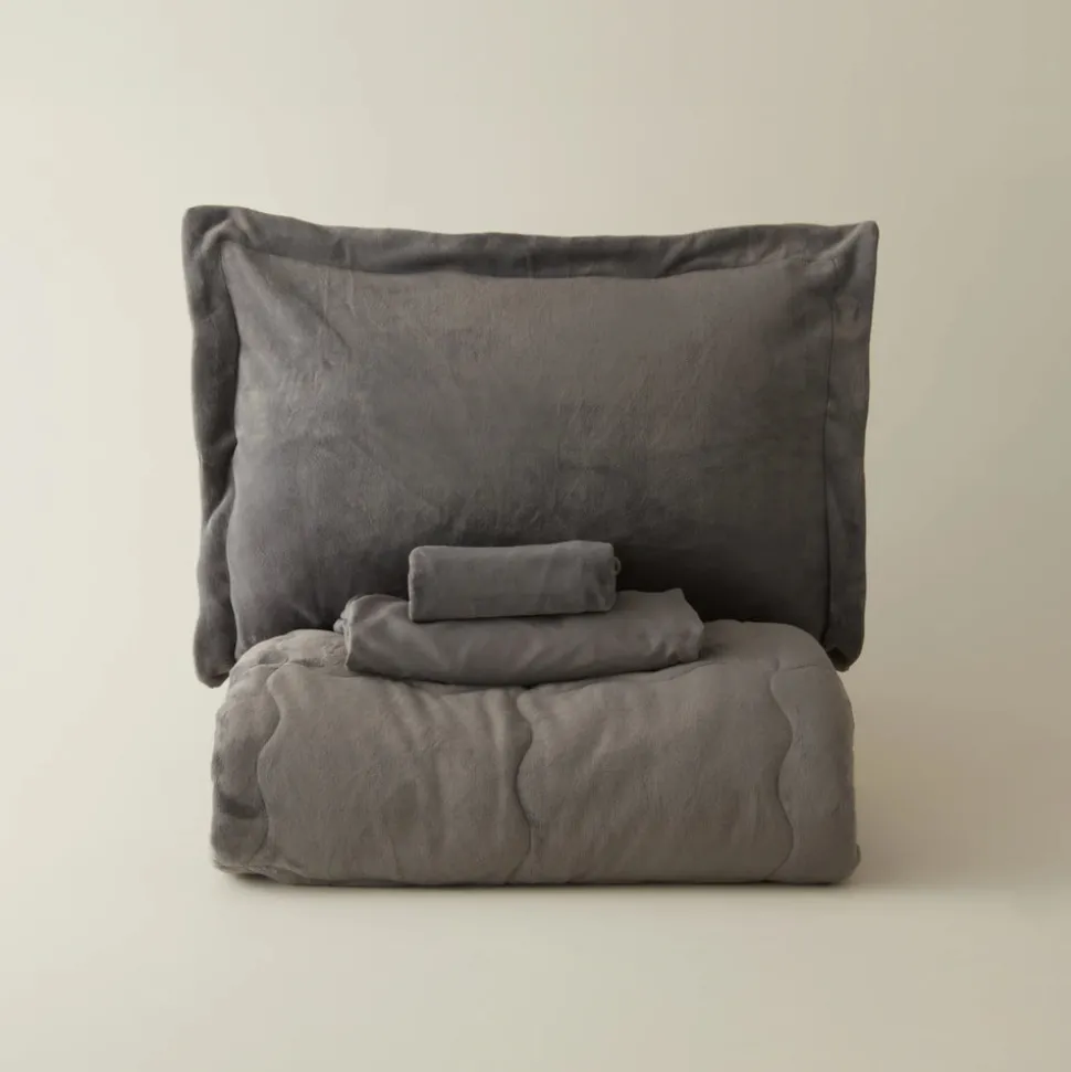 Karaca Home Flufy Comfort Bedding Set, Single, Anthracite