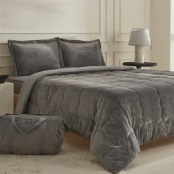 Karaca Home Flufy Comfort Bedding Set, Double, Anthracite