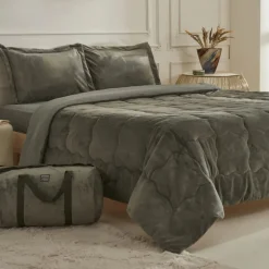 Karaca Home Flufy Comfort Bedding Set, Single, Khaki