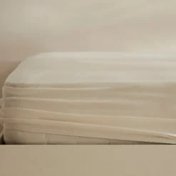 Karaca Home Jersey 100% Turkish Cotton Fitted Sheet, 160x200+30cm, Cream