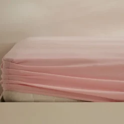 Karaca Home Jersey 100% Turkish Cotton Fitted Sheet, 160x200+30cm, Dusty Pink