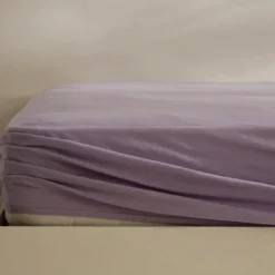 Karaca Home Jersey 100% Turkish Cotton Fitted Sheet, 180x200+30cm, Lilac