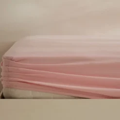 Karaca Home Jersey 100% Turkish Cotton Fitted Sheet, 180x200+30cm, Dusty Pink