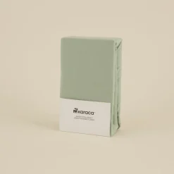 Karaca Home Jersey 100% Turkish Cotton Fitted Sheet, 120x200+30cm, Mint