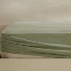 Karaca Home Jersey 100% Turkish Cotton Fitted Sheet, 120x200+30cm, Mint