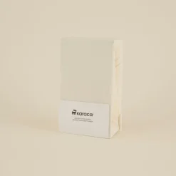 Karaca Home Jersey 100% Turkish Cotton Fitted Sheet, 200x200+30cm, Cream