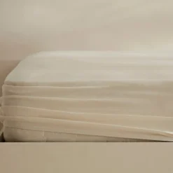 Karaca Home Jersey 100% Turkish Cotton Fitted Sheet, 100x200+30cm, Cream