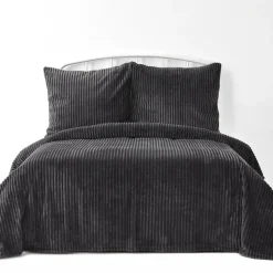 Karaca Home Joena Soft Bedspread Set, Double, Black