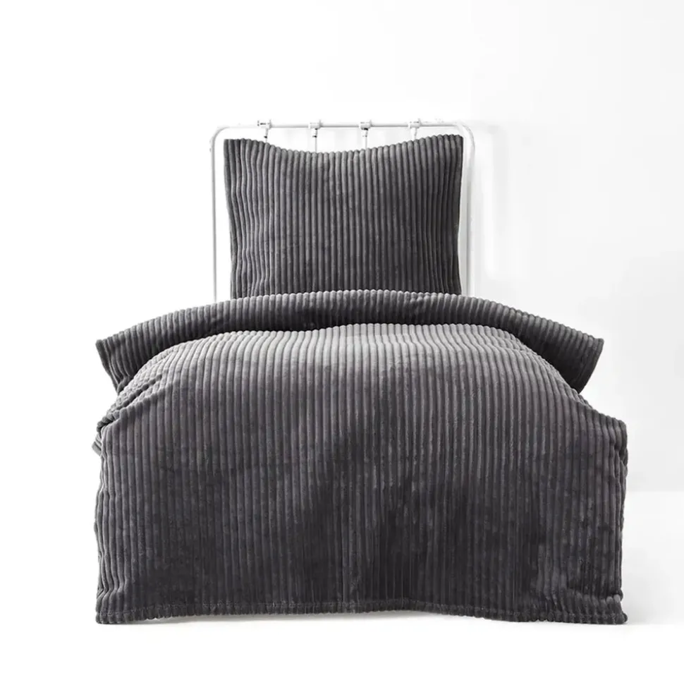 Karaca Home Joena Soft Bedspread Set, Single, Grey
