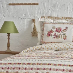 Karaca Home Keira Summer 100% Turkish Cotton Duvet Cover Set with Bed Sheet, Double, Pomegranate Flower