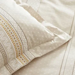 Karaca Home Keira 100% Turkish Cotton Duvet Cover Set, Double, Beige