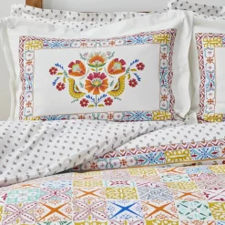 Karaca Home Lumina Yellow 100% Turkish Cotton Duvet Covet Set, Double