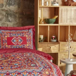 Karaca Home Mihver Pano 100% Turkish Cotton Duvet Cover Set with Bed Sheet, Double, Multi