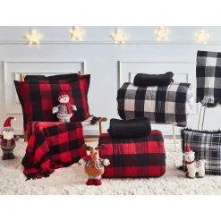 Karaca Home New Year Christmas Standing Snowman Plush Toy Decoration, 34cm, Multi