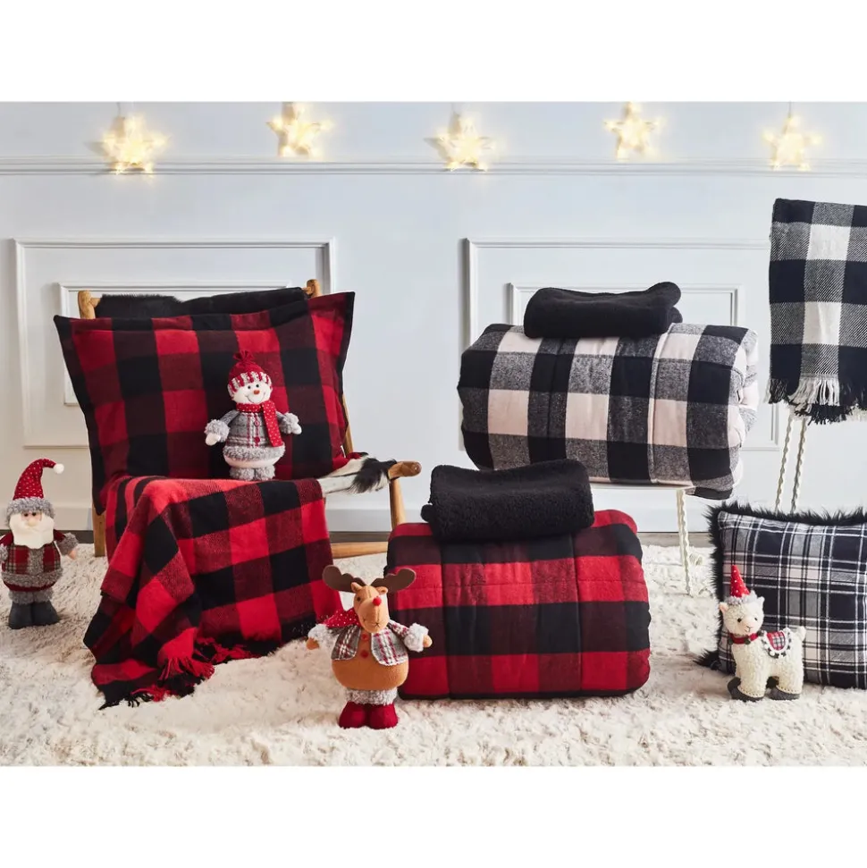 Karaca Home New Year Christmas Standing Snowman Plush Toy Decoration, 34cm, Multi