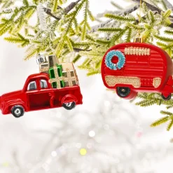 Karaca Home New Year Christmas Truck & Caravan Tree Decoration Set, 2 Piece, Multi