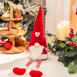 Karaca Home New Year Christmas Sitting Santa Plush Toy Decoration, 52cm, Multi