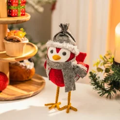 Karaca Home New Year Christmas Robin Bird Plush Toy Decoration, 23cm, Multi