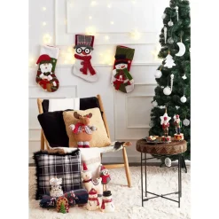 Karaca Home New Year Christmas Snowman Gift Stocking Sock Decoration, 47cm, Multi