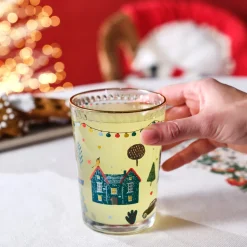Karaca Home New Year Christmas 6-Piece Chick Glass Tumbler Set, 500ml, Multi