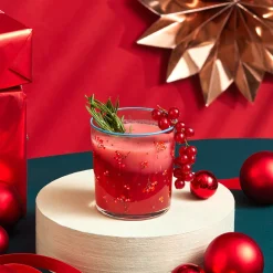 Karaca Home New Year Christmas 3-Piece Butcher's Broom Glass Tumbler Set, 380ml, Multi