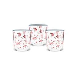 Karaca Home New Year Christmas 3-Piece Butcher's Broom Glass Tumbler Set, 380ml, Multi