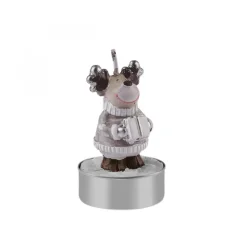 Karaca Home New Year Reindeer 3-Piece Tealight Candles, Beige