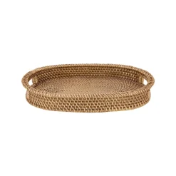 Karaca Home Nova Woven-Style Decorative Tray, 33,5x22,5cm, Gold