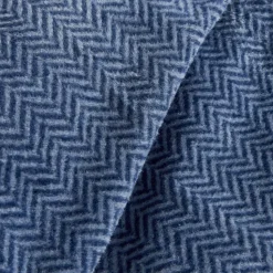 Karaca Home Sandra Herringbone Pattern Blanket, 200x220cm, Double, Indigo