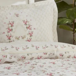 Karaca Home Sonya 100% Turkish Cotton Duvet Cover Set, Double, Burgundy