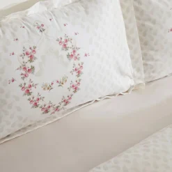 Karaca Home Sonya 100% Turkish Cotton Duvet Cover Set, Double, Burgundy