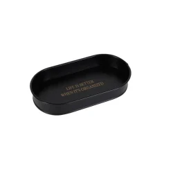 Karaca Home Sylvia Decorative Tray and Organizer, 29cm, Black