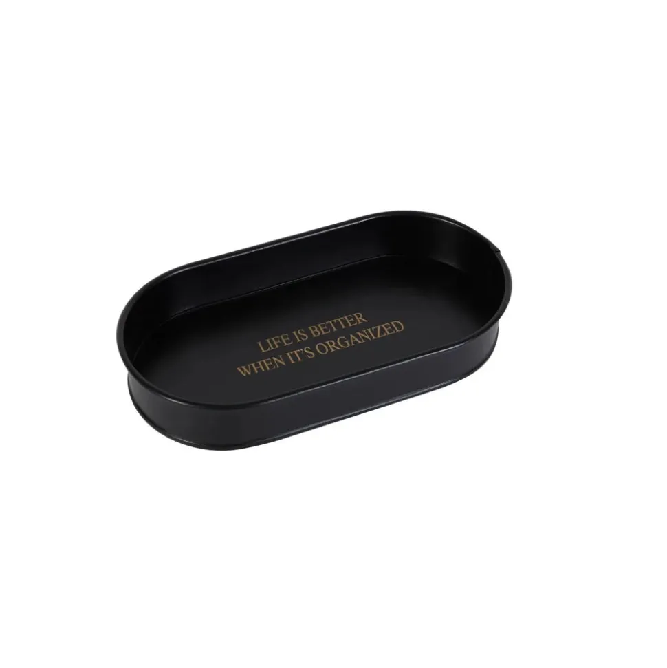 Karaca Home Sylvia Decorative Tray and Organizer, 29cm, Black
